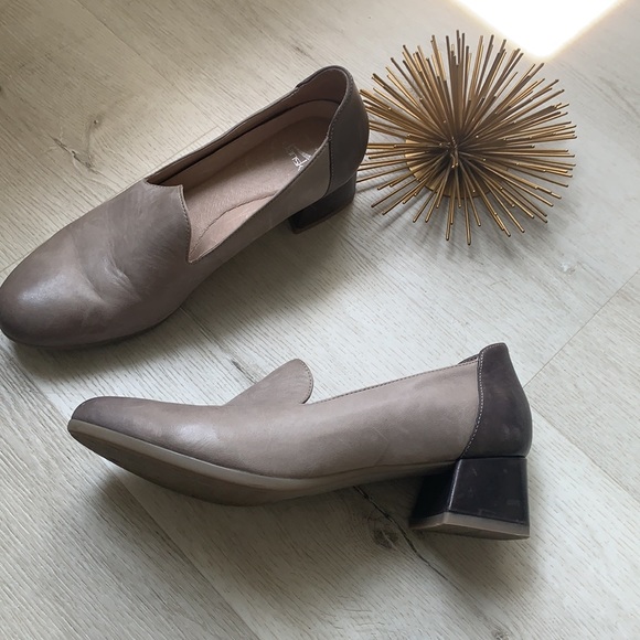 Dansko Shoes - Dansko Preston Stone Burnished Nubuck gray heels